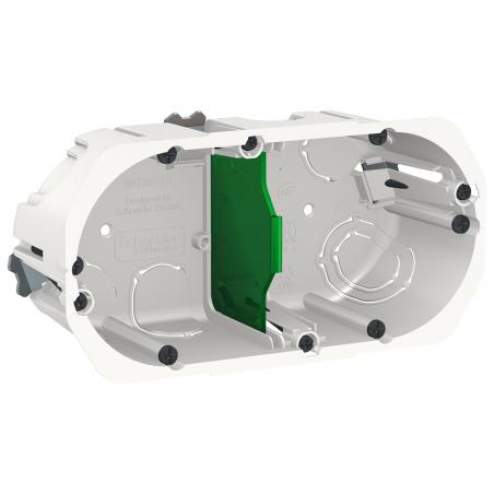 Multifix boîte d'encastrement diam.67mm prof 50mm 2 postes entraxe 71 mm SCHNEIDER IMT35925