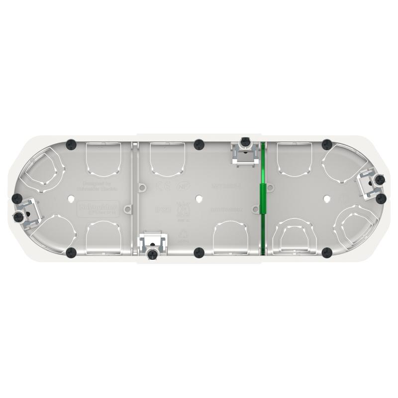 Multifix boîte d'encastrement diam.67mm prof.40mm 3 postes entraxe 71 mm SCHNEIDER IMT35934