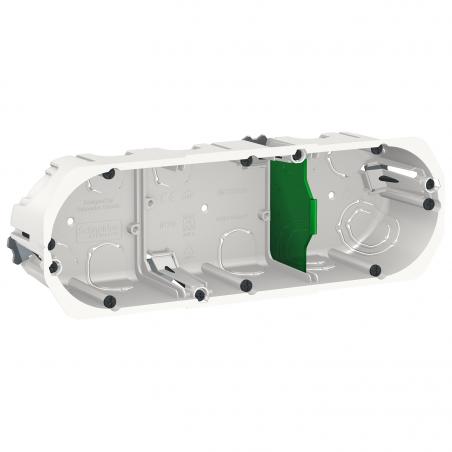 Multifix boîte d'encastrement diam.67mm prof.50mm 3 postes entraxe 71 mm SCHNEIDER IMT35935