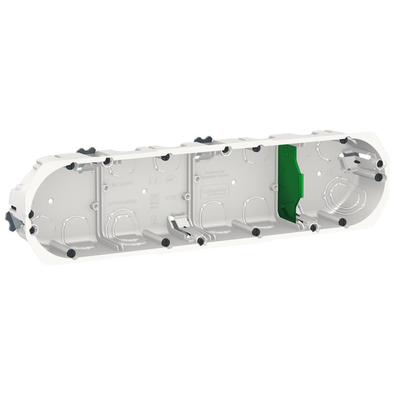 Multifix boîte d'encastrement diam. 67mm prof 40mm 4 postes entraxe 71 mm SCHNEIDER IMT35944