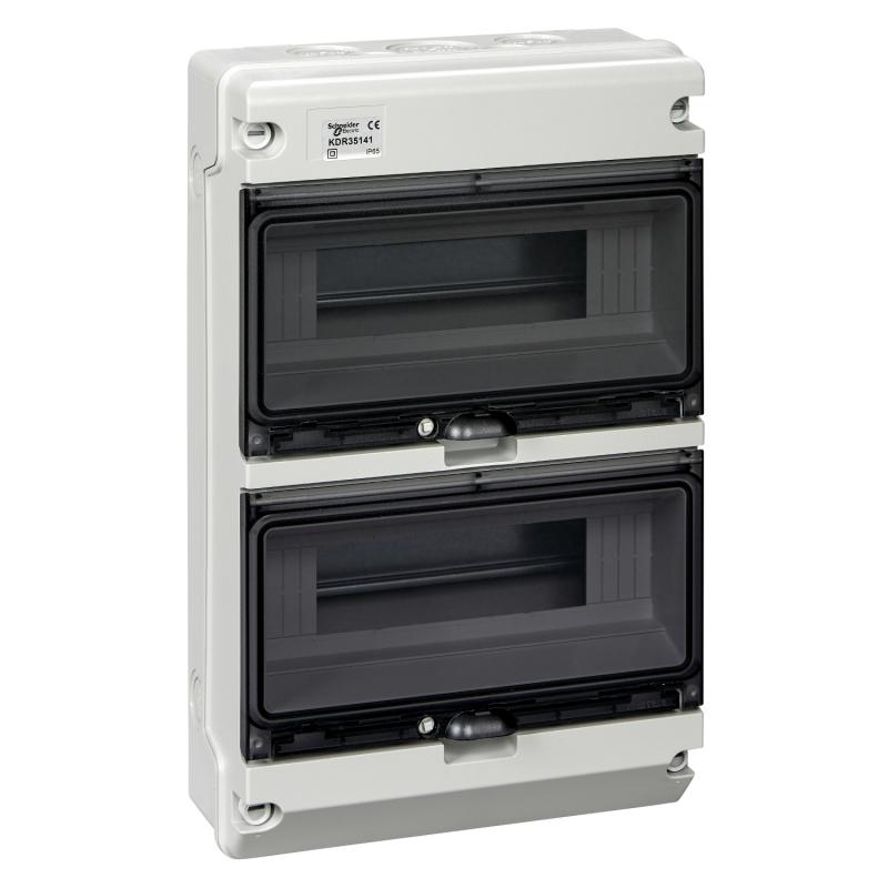 Kaedra XT coffret étanche pour appareillage modulaire 2rangées de 12modules IP65 SCHNEIDER KDR35141