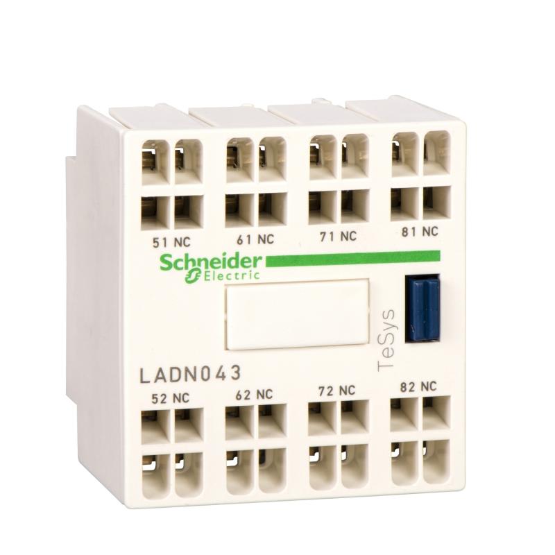 TeSys D bloc contacts auxiliaires frontaux 1F+3O bornes à ressort SCHNEIDER LADN133