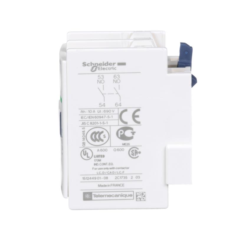 TeSys D bloc contacts auxiliaires frontaux 2F+0O bornes vis-étriers SCHNEIDER LADN20