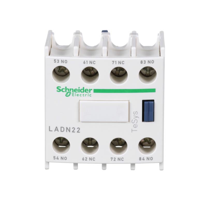 TeSys D bloc contacts auxiliaires frontaux 2F+2O bornes vis-étriers SCHNEIDER LADN22