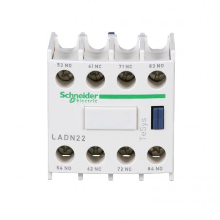 TeSys D bloc contacts auxiliaires frontaux 2F+2O bornes vis-étriers SCHNEIDER LADN22