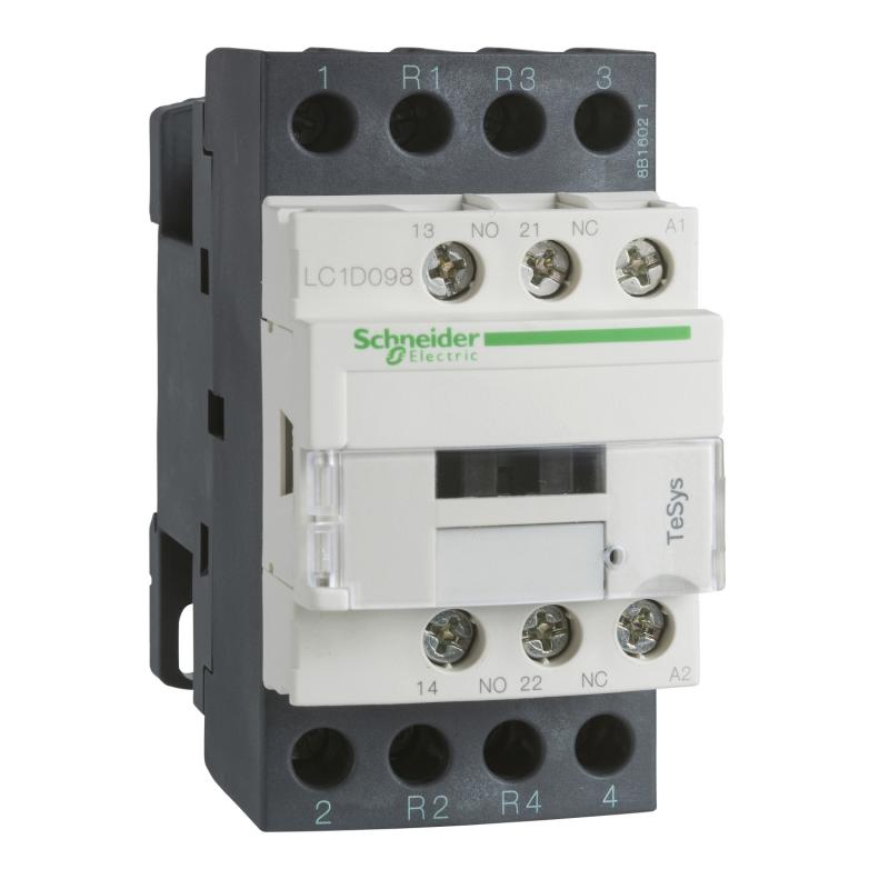 TeSys LC1D contacteur 4P (2F+2O) AC-1 440V 20A bobine 220Vcc SCHNEIDER LC1D098MD