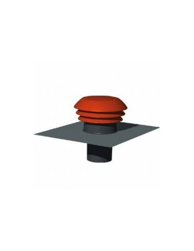 CHAPEAU CIRCULAIRE PLASTIQUE TOITURE D150/160MM COULEUR ARDOISE UNELVENT 876005