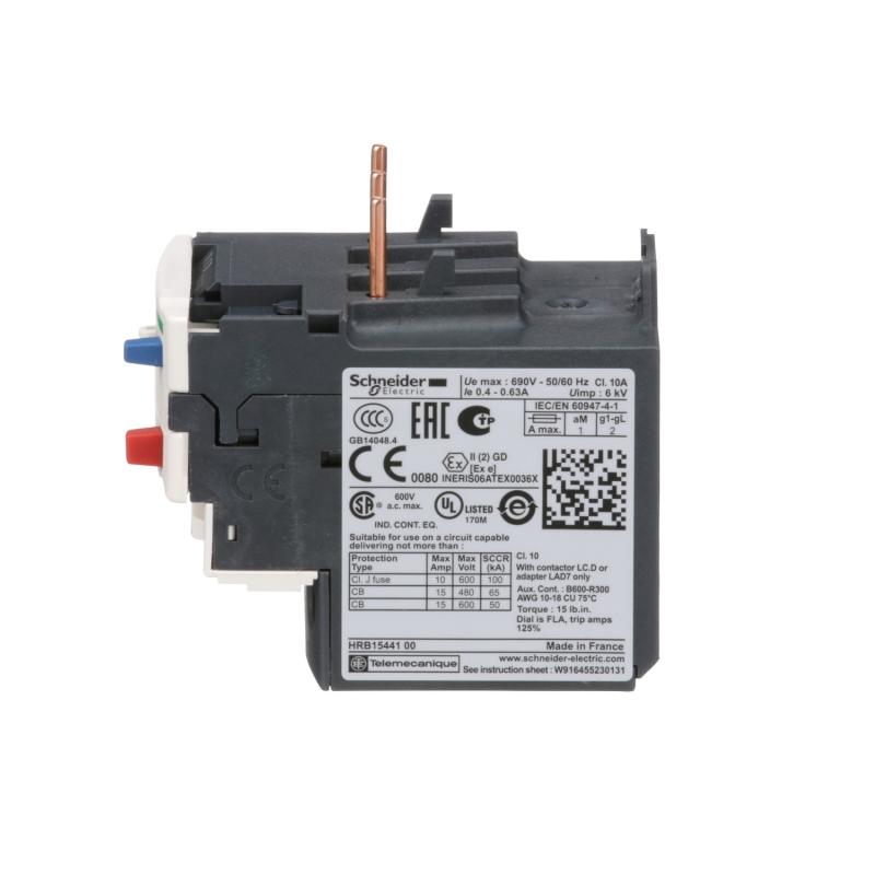 TeSys LRD relais de protection thermique 0,4..0,63A classe 10A SCHNEIDER LRD04
