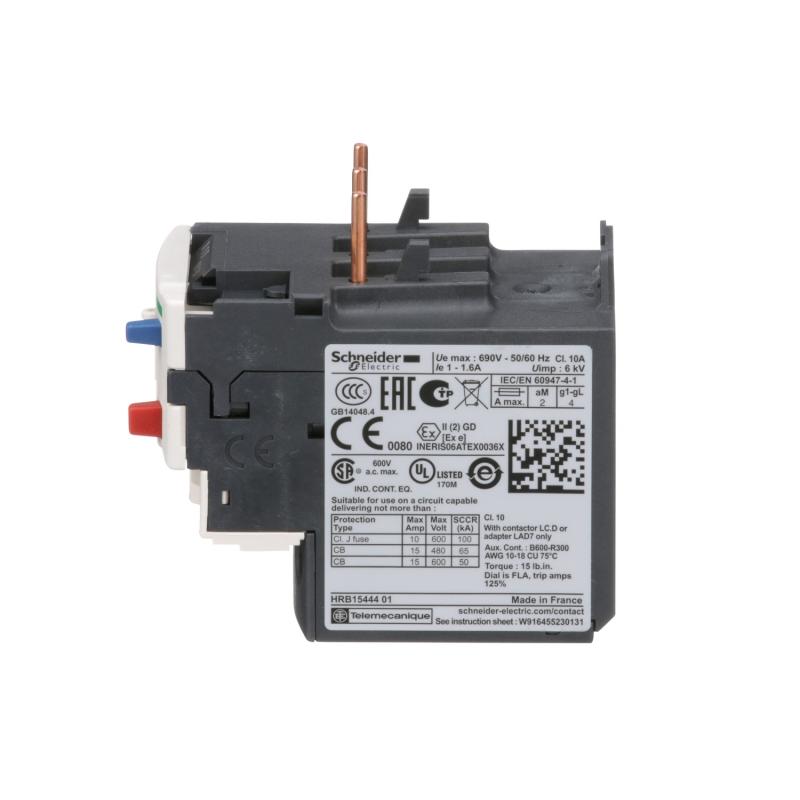 TeSys LRD relais de protection thermique 1..1,6A classe 10A SCHNEIDER LRD06
