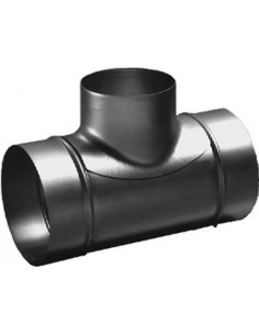 TE 90° EQUERRE GALVANISE SPIRACLIM DIAMETRE RACCORD RESEAUS 125/125 MM-MALE/MALE-UNELVENT 860511