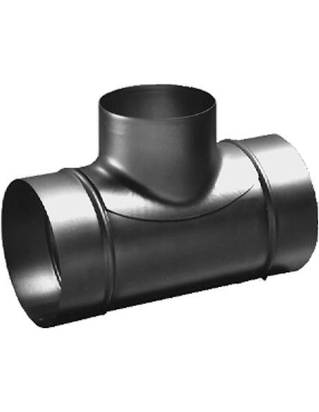 TE 90° EQUERRE GALVANISE SPIRACLIM DIAMETRE RACCORD RESEAUS 125/125 MM-MALE/MALE-UNELVENT 860511