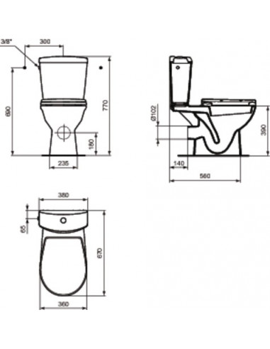 Pack WC Idéal Standard KHEOPS T3308