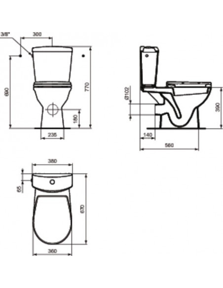 Pack WC Idéal Standard KHEOPS T3308