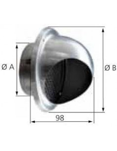 PRISE D'AIR INOX EN DIAMETRE 160MM-ATLANTIC 461004