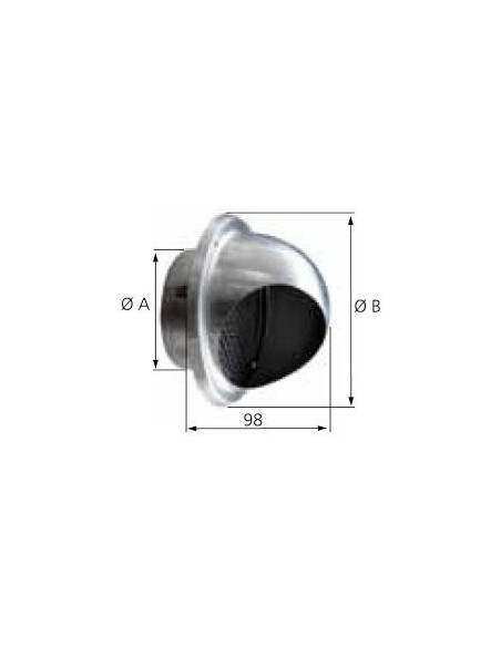 PRISE D'AIR INOX EN DIAMETRE 160MM-ATLANTIC 461004
