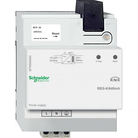 KNX alimentation de bus 640mA max 64 participants 8 pas de 9mm SCHNEIDER MTN684064