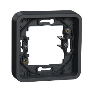 Mureva Styl Cadre 1 poste à griffes encastré IP55 IK08 gris SCHNEIDER MUR34108