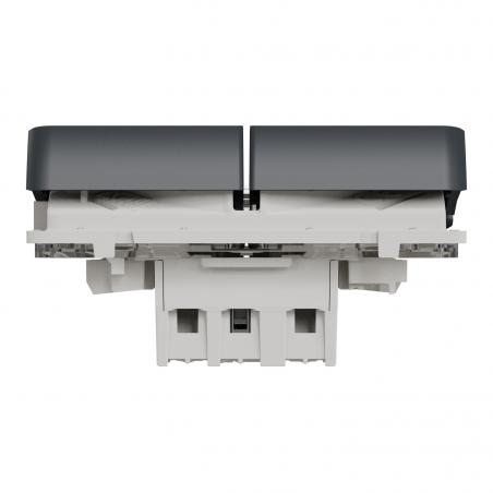 Mureva Styl Bouton poussoir volets roulants composable IP55 IK07 gris SCHNEIDER MUR35042
