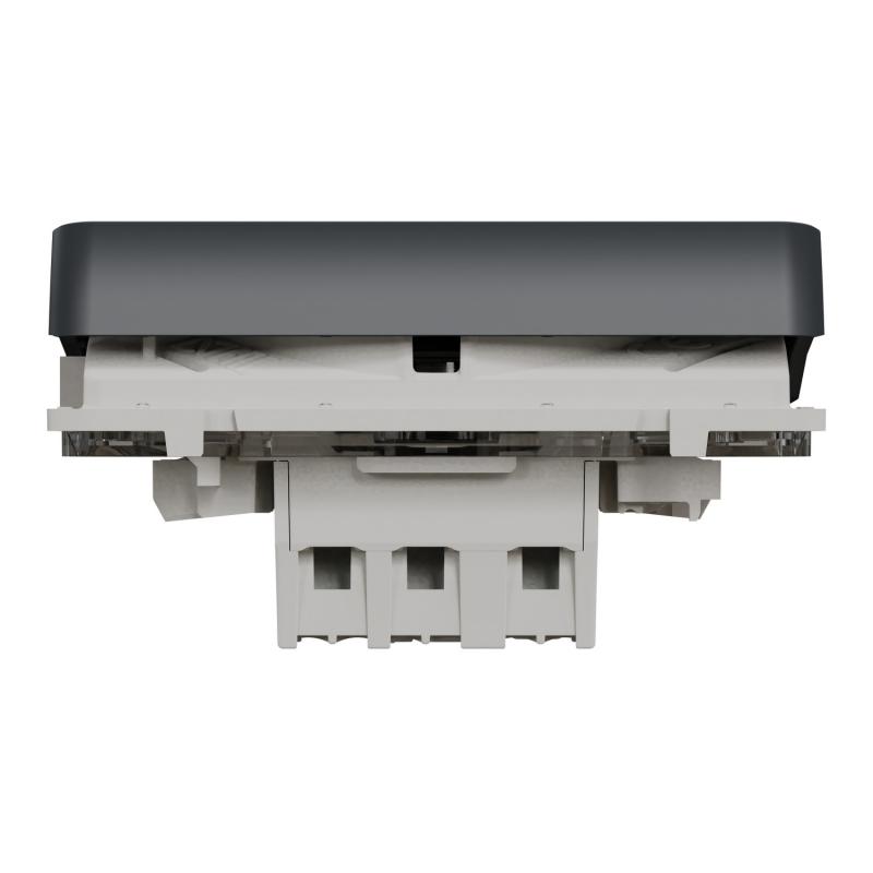 Mureva Styl Bouton poussoir lumineux LED composable IP55 IK08 gris SCHNEIDER MUR35127