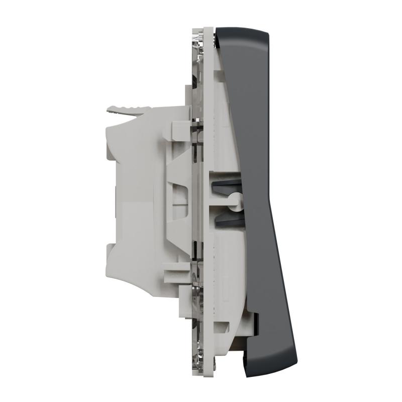 Mureva Styl Bouton poussoir lumineux LED composable IP55 IK08 gris SCHNEIDER MUR35127