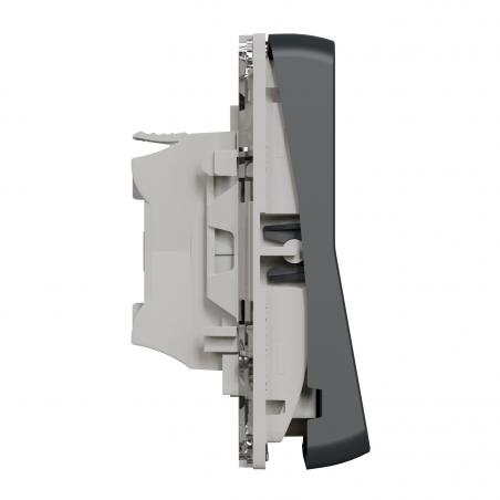 Mureva Styl Bouton poussoir lumineux LED composable IP55 IK08 gris SCHNEIDER MUR35127