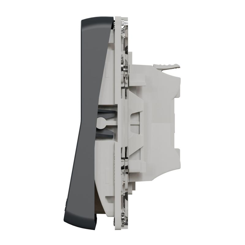 Mureva Styl Bouton poussoir lumineux LED composable IP55 IK08 gris SCHNEIDER MUR35127