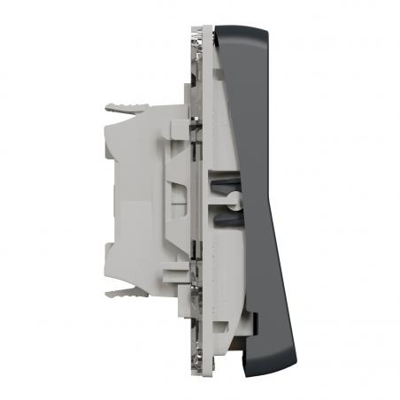 Mureva Styl Dble bouton poussoir lumineux LED composable IP55 IK07 gris SCHNEIDER MUR35228