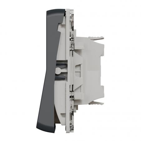 Mureva Styl Dble bouton poussoir lumineux LED composable IP55 IK07 gris SCHNEIDER MUR35228