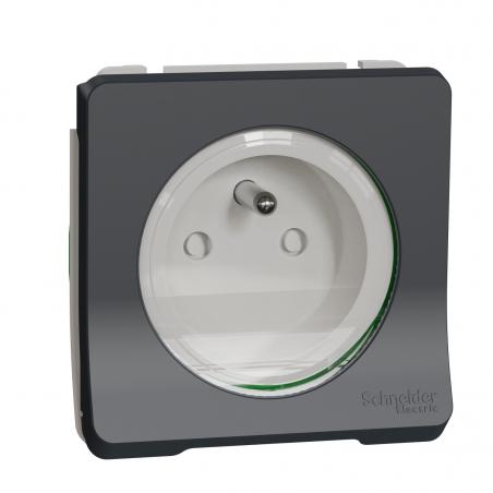 Mureva Styl Prise de courant 2P+T composable -IP55-IK08 connex auto gris SCHNEIDER MUR36133
