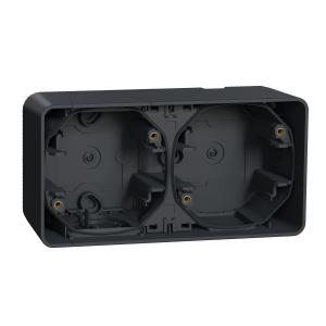 Mureva Styl Boîte 2 postes horizontale saillie IP55 IK08 gris SCHNEIDER MUR37914 2