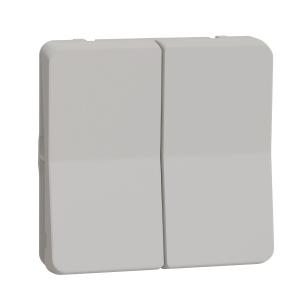 Mureva Styl Double va et vient composable IP55 IK08 blanc SCHNEIDER MUR39022 2