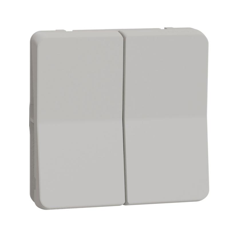 Mureva Styl Double va et vient composable IP55 IK08 blanc SCHNEIDER MUR39022