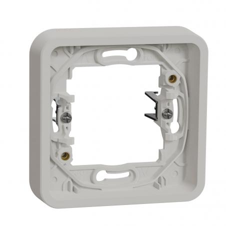 Mureva Styl Cadre 1 poste à griffes encastré IP55 IK08 blanc SCHNEIDER MUR39108