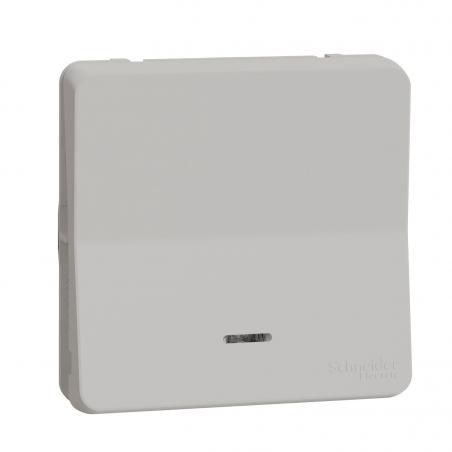 Mureva Styl Bouton poussoir lumineux LED composable IP55 IK08 blanc SCHNEIDER MUR39127