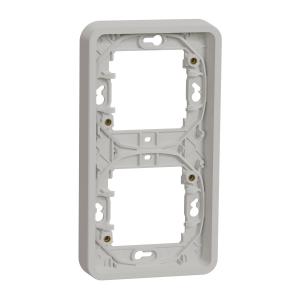 Mureva Styl Cadre 2 postes vertical encastré IP55 IK08 blanc SCHNEIDER MUR39151 2