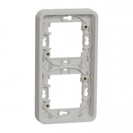 Mureva Styl Cadre 2 postes vertical encastré IP55 IK08 blanc SCHNEIDER MUR39151
