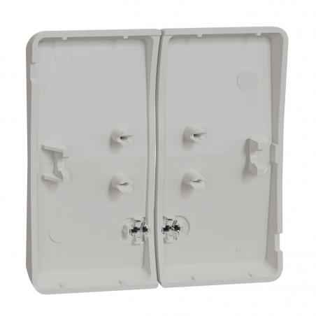 Mureva Styl Enjoliveur 2 demi touche IP55 IK08 blanc SCHNEIDER MUR39205