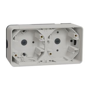 Mureva Styl Boîte 2 postes horizontale saillie IP55 IK08 blanc SCHNEIDER MUR39914 2