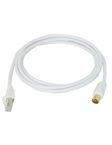 Cordon RJ45/Fiche IEC TV Longueur 2...