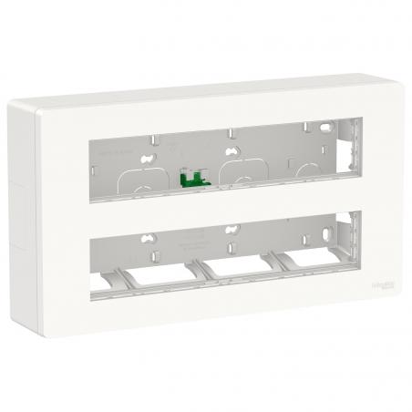 Unica boîte de concentration saillie complète 2 rang de 10 mod Blanc anti SCHNEIDER NU121020