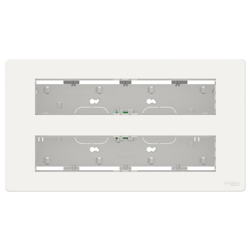Unica boîte de concentration saillie complète 2 rang de 10 mod Blanc anti SCHNEIDER NU121020