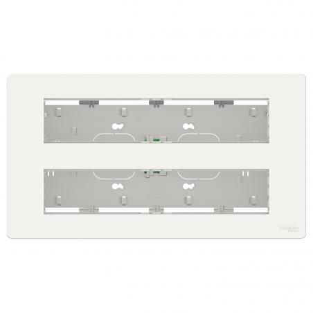 Unica boîte de concentration saillie complète 2 rang de 10 mod Blanc anti SCHNEIDER NU121020