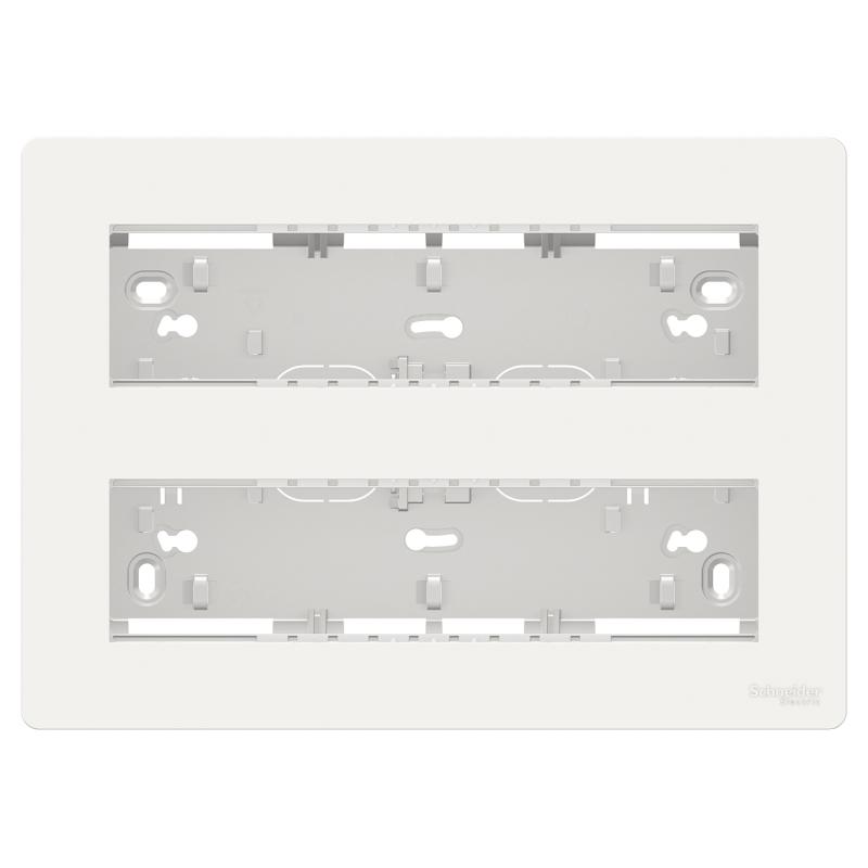 Unica boîte de concentration saillie complète 2 rang de 8 mod Blanc antim SCHNEIDER NU121820
