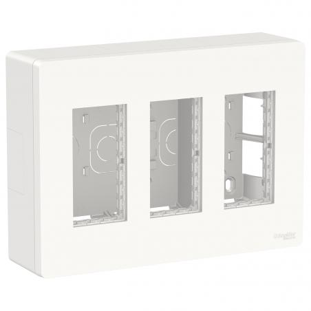 Unica boîte de concentration saillie complète 3 col de 4 mod Blanc SCHNEIDER NU123418