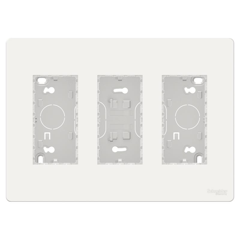 Unica boîte de concentration saillie complète 3 col de 4 mod Blanc SCHNEIDER NU123418