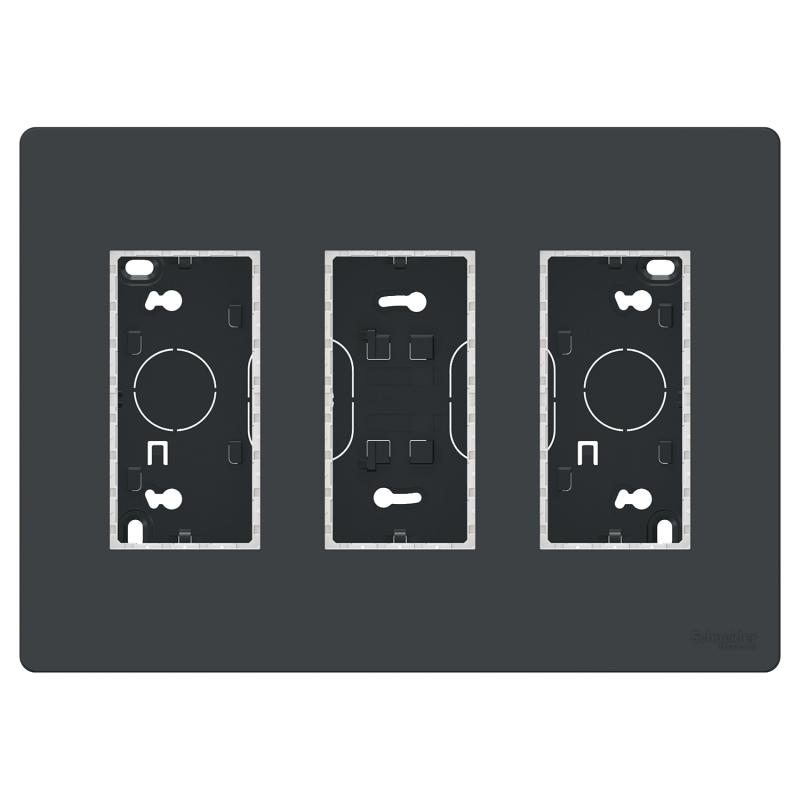 Unica boîte de concentration saillie complète 3 col de 4 mod Anthracite SCHNEIDER NU123454