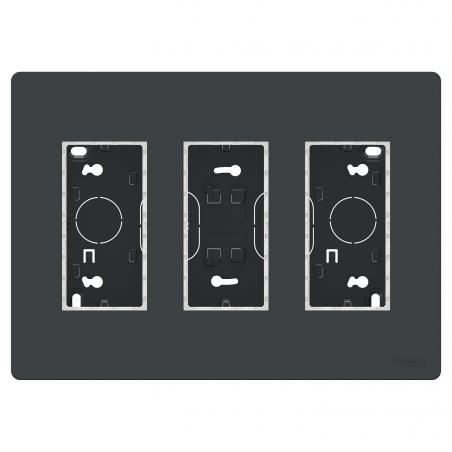 Unica boîte de concentration saillie complète 3 col de 4 mod Anthracite SCHNEIDER NU123454