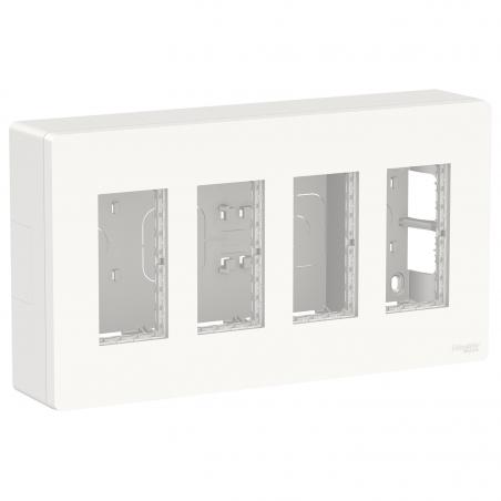 Unica boîte de concentration saillie complète 4 col de 4 mod Blanc SCHNEIDER NU124418