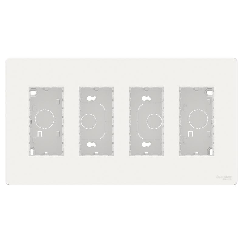 Unica boîte de concentration saillie complète 4 col de 4 mod Blanc SCHNEIDER NU124418