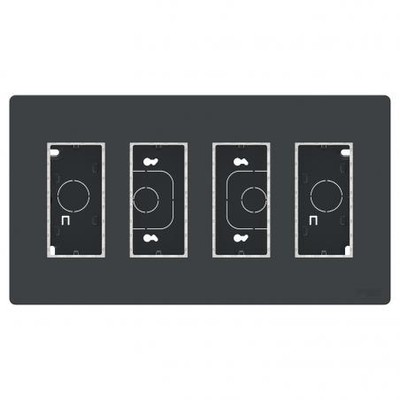 Unica boîte de concentration saillie complète 4 col de 4 mod Anthracite SCHNEIDER NU124454